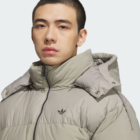 Adidas Original阿迪三叶草2025男子3S PUFFER DOWN厚羽绒服-短KC2563