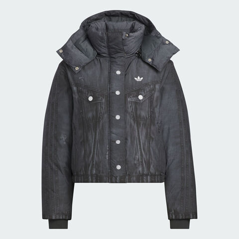 Adidas Original阿迪三叶草2025女子FK DENIM CROP W厚羽绒服-短KC2634