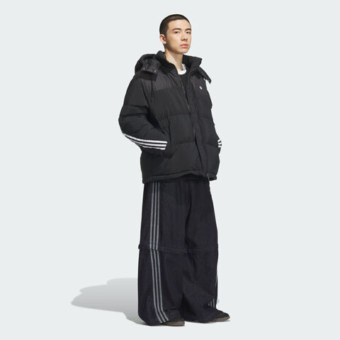 Adidas Original阿迪三叶草2025男子3S PUFFER DOWN厚羽绒服-短KC0173