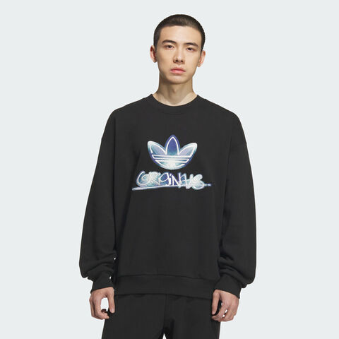 adidas Originals阿迪三叶草2025男子SWEAT CREW针织无帽卫衣KC0116
