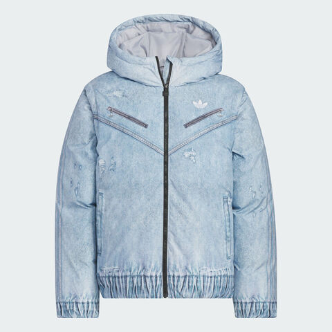 adidas Originals阿迪三叶草2025男子FK DENIM DOWN J厚羽绒服-短KC2632