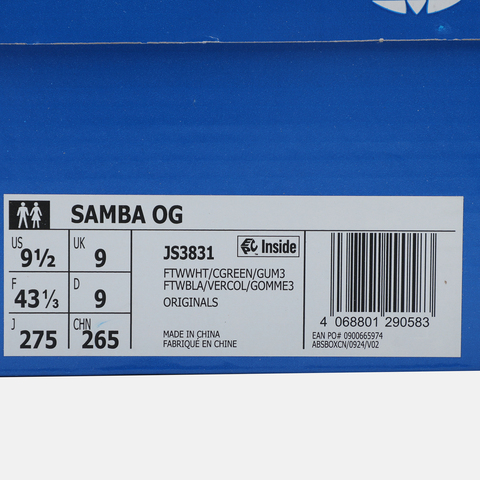 adidas Originals阿迪三叶草2025中性SAMBA OGORI-CLASSICJS3831