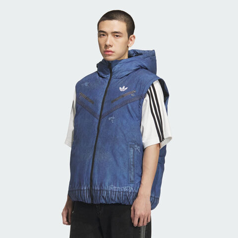adidas Originals阿迪三叶草2025男子FK DENIM DOWN J厚羽绒服-短KC2633