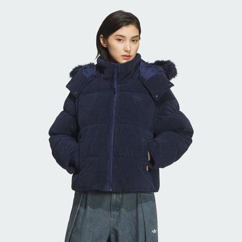 adidas Originals阿迪三叶草2025女子LUX JKT DOWN W厚羽绒服-短KS8491