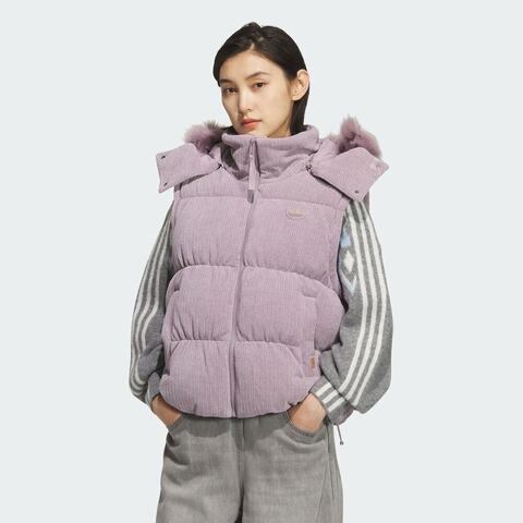 adidas Originals阿迪三叶草2025女子LUX JKT DOWN W厚羽绒服-短KS8499