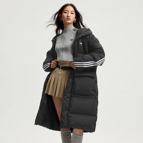 adidas Originals阿迪三叶草2025男子3S LONG DOWN U厚羽绒服-长KC2564