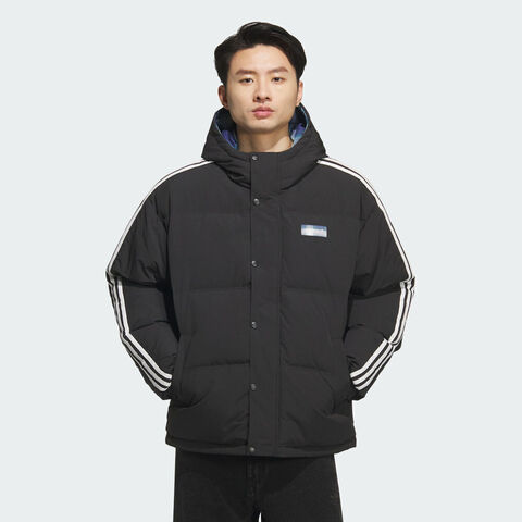adidas Originals阿迪三叶草2025男子REVERSIBLE DOWN厚羽绒服-短KF9277