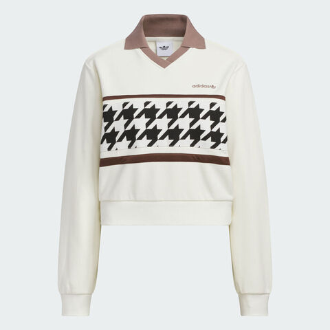 adidas Originals阿迪三叶草2025女子HTTH SWEAT CREW针织无帽卫衣KC2689