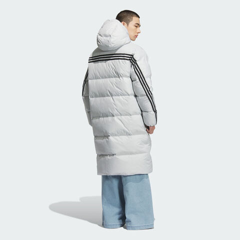 adidas Originals阿迪三叶草2025男子3S LONG DOWN U厚羽绒服-长KC2566