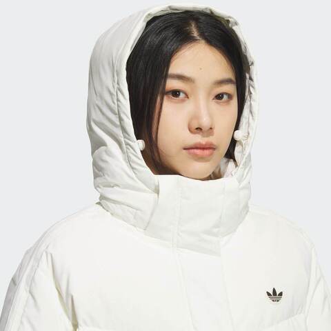 Adidas Original阿迪三叶草2025女子BOW MID DOWN厚羽绒服-短KF3685