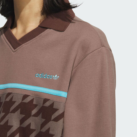 adidas Originals阿迪三叶草2025女子HTTH SWEAT CREW针织无帽卫衣KC2690