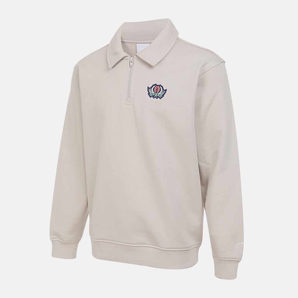 adidas Originals阿迪三叶草2025男子GRAPHIC HALF Z针织无帽卫衣JX8172