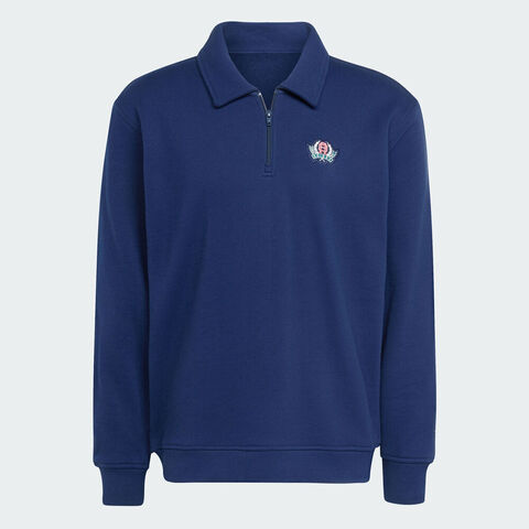 adidas Originals阿迪三叶草2025男子GRAPHIC HALF Z针织无帽卫衣JX8173