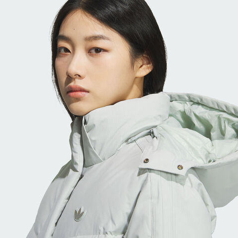Adidas Original阿迪三叶草2025女子BOW MID DOWN厚羽绒服-短KF3686