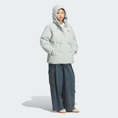 Adidas Original阿迪三叶草2025女子BOW MID DOWN厚羽绒服-短KF3686