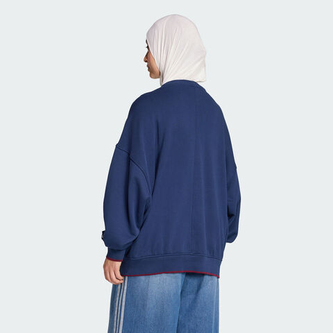 adidas Originals阿迪三叶草2025女子GRFX SWEAT针织无帽卫衣JW6051