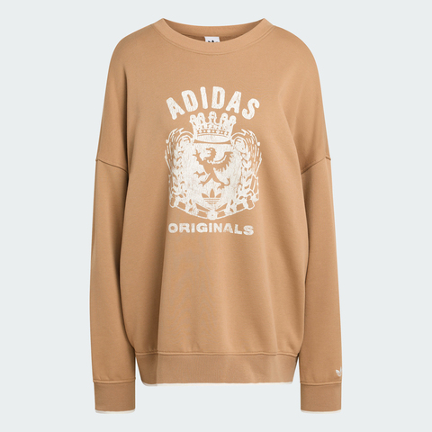 adidas Originals阿迪三叶草2025女子GRFX SWEAT针织无帽卫衣JW6049