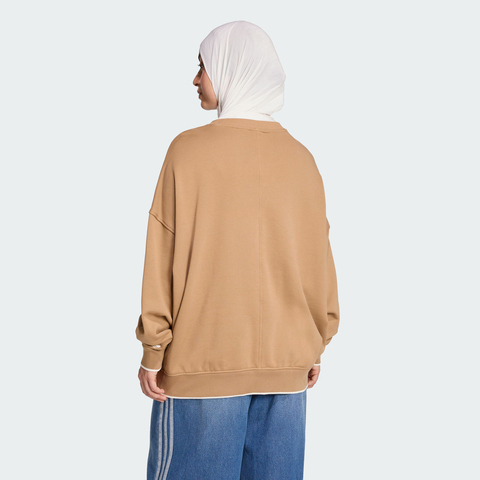 adidas Originals阿迪三叶草2025女子GRFX SWEAT针织无帽卫衣JW6049