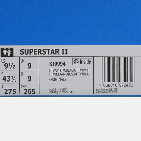 Adidas Original阿迪三叶草2025中性SUPERSTAR IIENERGYKI9994