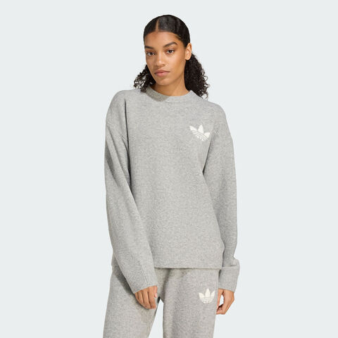 adidas Originals阿迪三叶草2025女子KNITTED SWEATER毛线套头衫KF2341