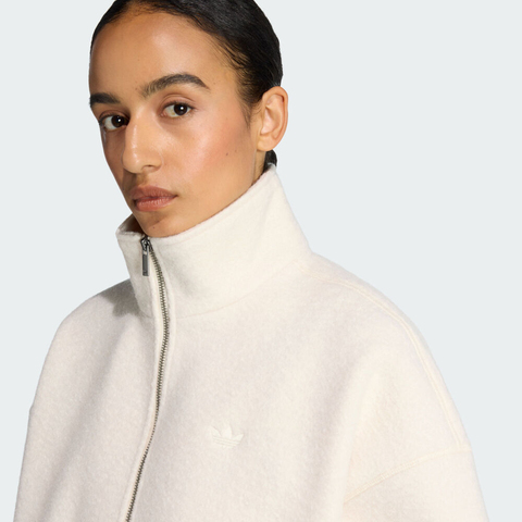 adidas Originals阿迪三叶草2025女子FLEECE FZ人造毛绒外套KF2316