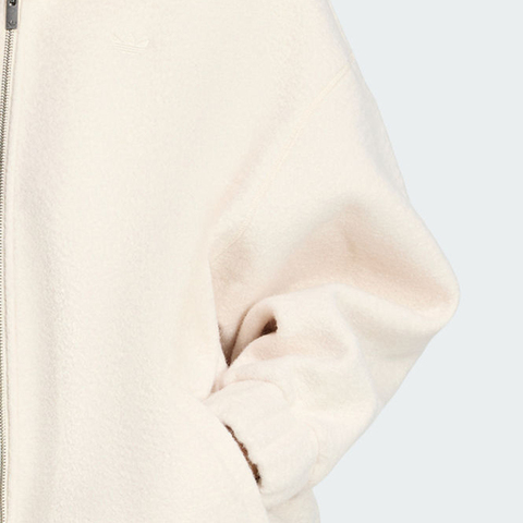 adidas Originals阿迪三叶草2025女子FLEECE FZ人造毛绒外套KF2316