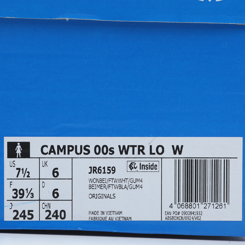 adidas Originals阿迪三叶草2025中性CAMPUS 00s WTR LO WORI-CLASSICJR6159