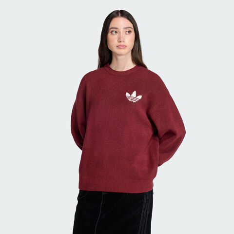 adidas Originals阿迪三叶草2025女子KNITTED SWEATER毛线套头衫KF2537