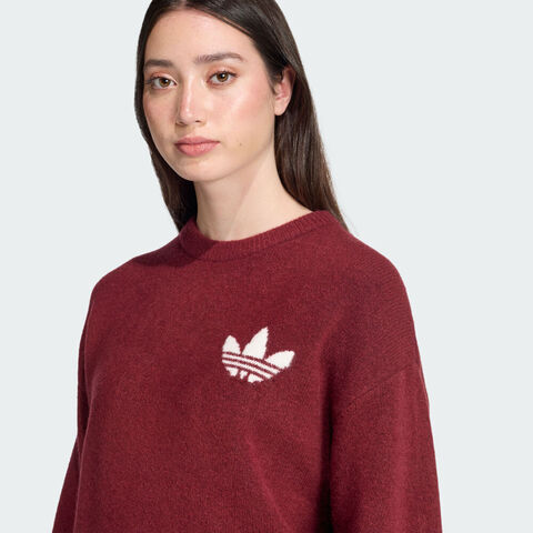 adidas Originals阿迪三叶草2025女子KNITTED SWEATER毛线套头衫KF2537