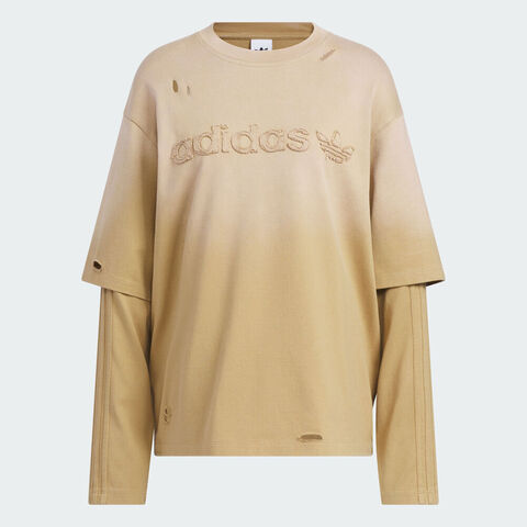 adidas Originals阿迪三叶草2025女子2IN1 TEE LS W针织无领长TKS8496