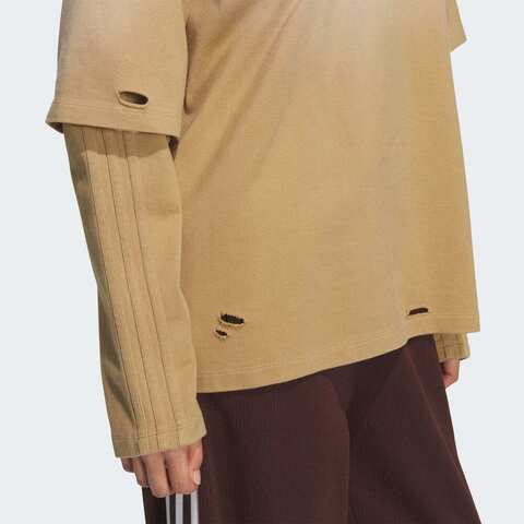 adidas Originals阿迪三叶草2025女子2IN1 TEE LS W针织无领长TKS8496