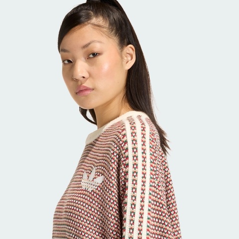 Adidas Original阿迪三叶草2025男子KNIT SWEATER毛线套头衫KQ6291