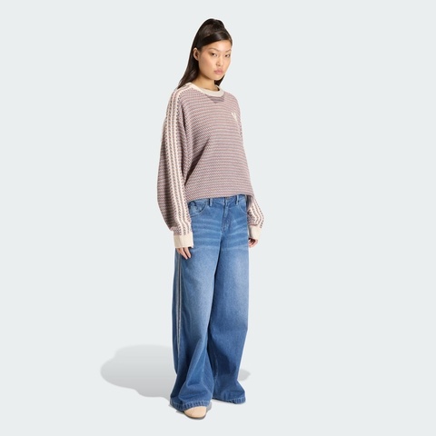 Adidas Original阿迪三叶草2025男子KNIT SWEATER毛线套头衫KQ6292