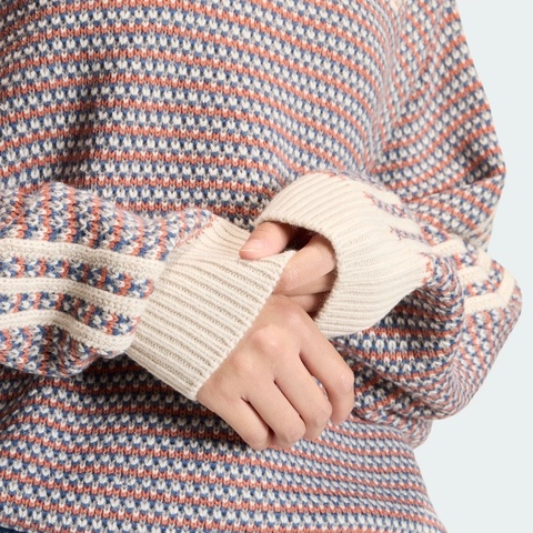 Adidas Original阿迪三叶草2025男子KNIT SWEATER毛线套头衫KQ6292