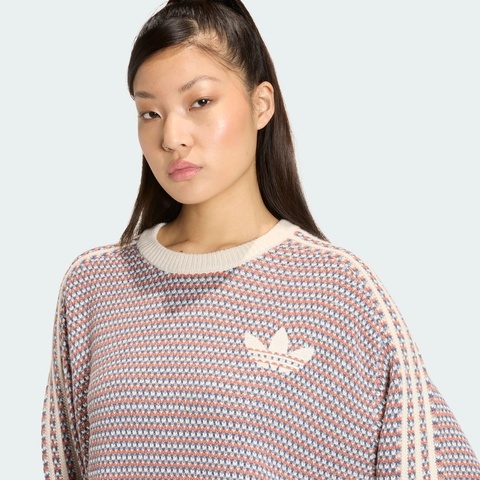 Adidas Original阿迪三叶草2025男子KNIT SWEATER毛线套头衫KQ6292