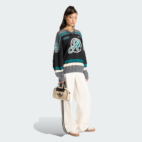 Adidas Original阿迪三叶草2025女子OS JERSEY毛线套头衫KS6459