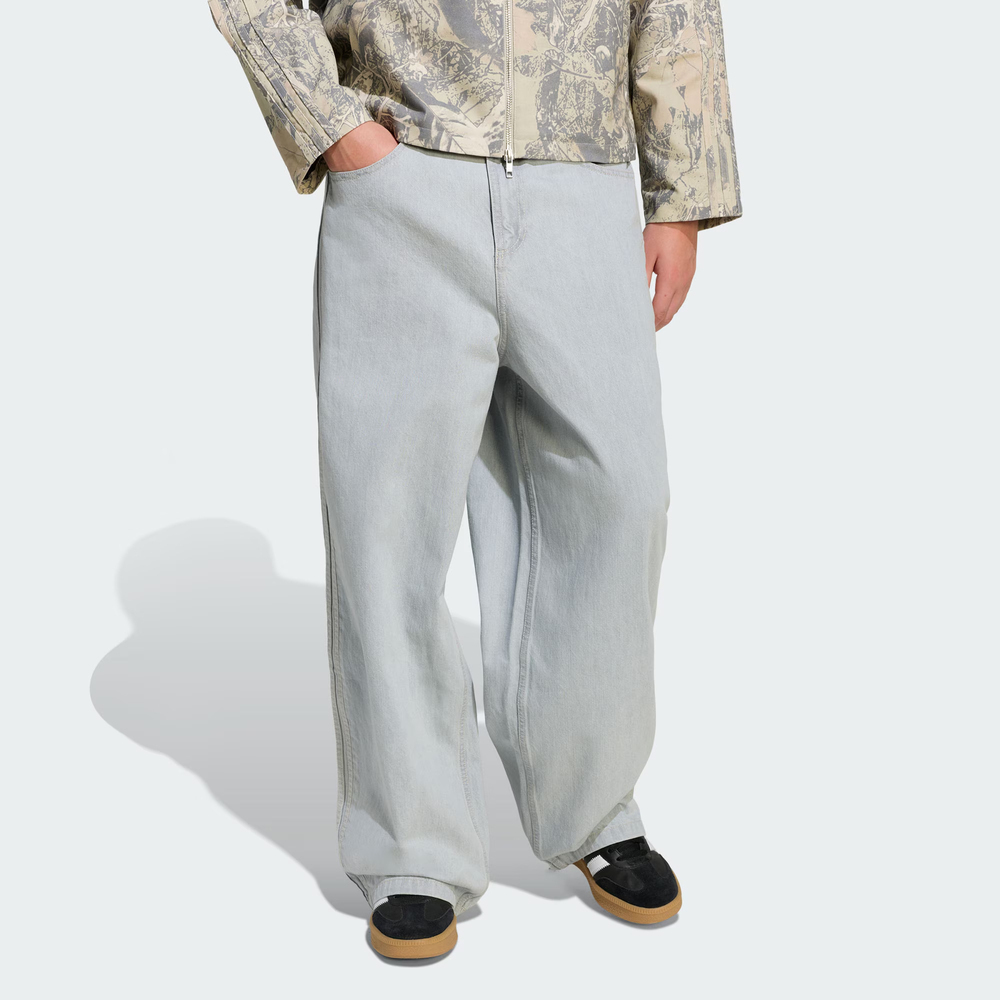 Adidas Original阿迪三叶草2025男子DENIM JEANS牛仔长裤KS6845