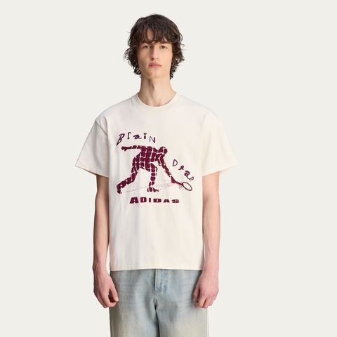 adidas Originals阿迪三叶草2025男子BRAIN DEAD TEE针织无领短TJX9393