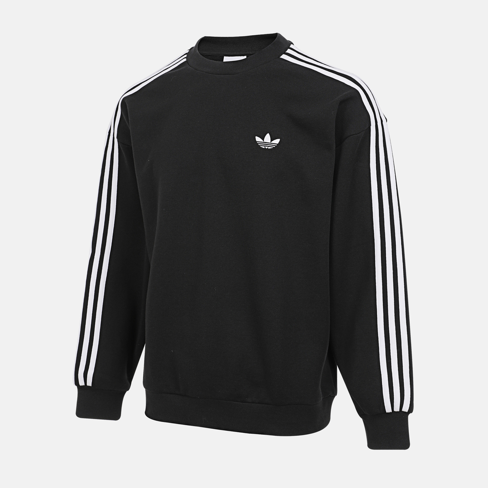 Adidas Original阿迪三叶草2025男子3S CREW针织无帽卫衣KG3898