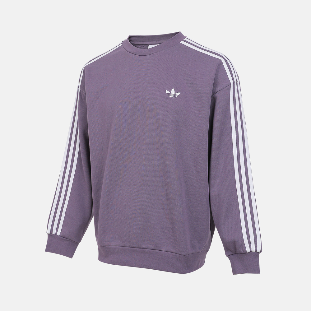 Adidas Original阿迪三叶草2025男子3S CREW针织无帽卫衣KG3900