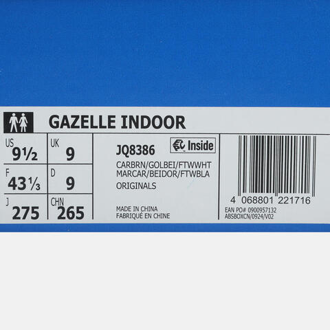 adidas Originals阿迪三叶草2025中性GAZELLE INDOORORI-CLASSICJQ8386