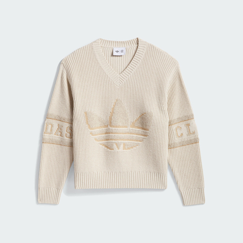 Adidas Original阿迪三叶草2025男子SST LS SWEAT针织无帽卫衣IK2975