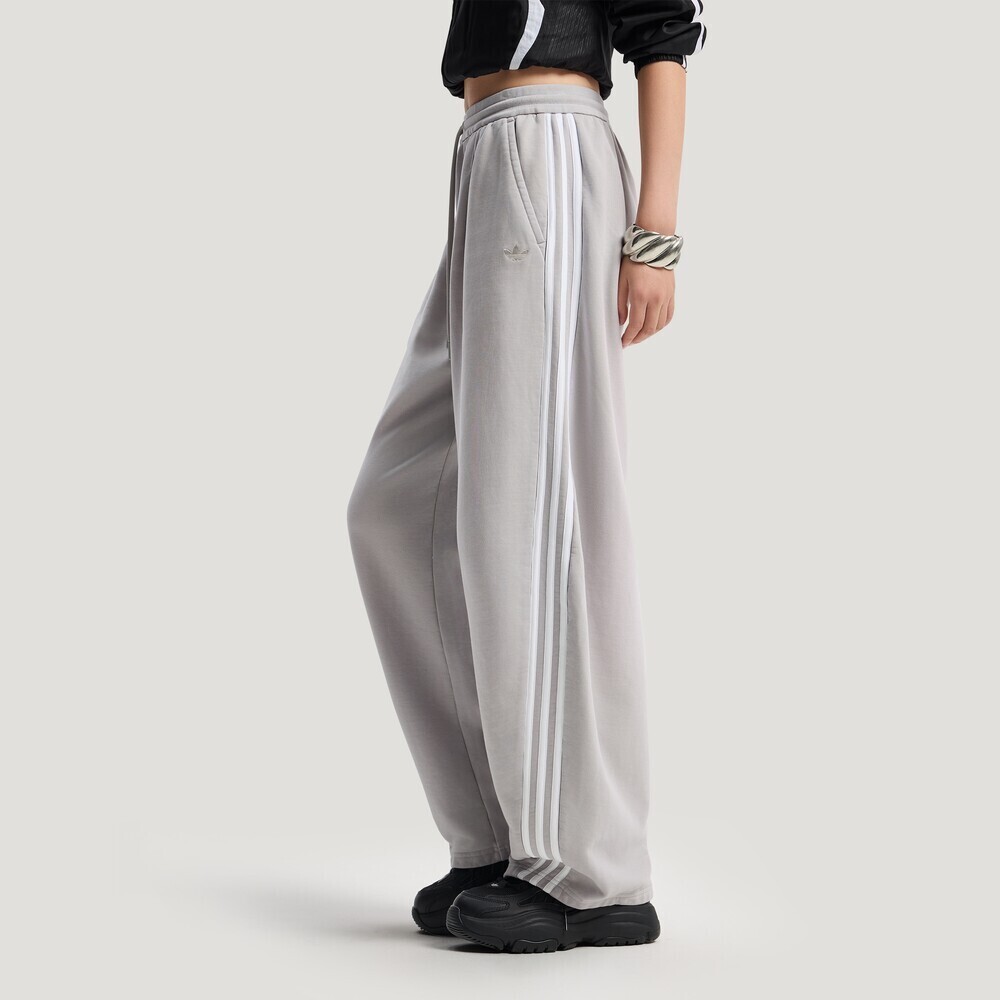 Adidas Original阿迪三叶草2025女子CURVED KNIFE P针织长裤IA7519