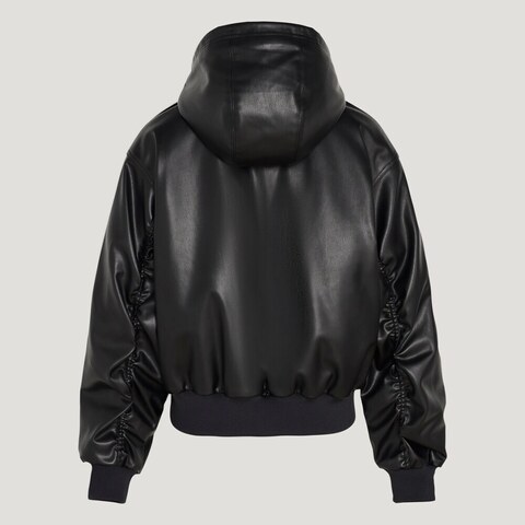 Adidas Original阿迪三叶草2025女子W PLEATHER JKT薄棉服KU6857