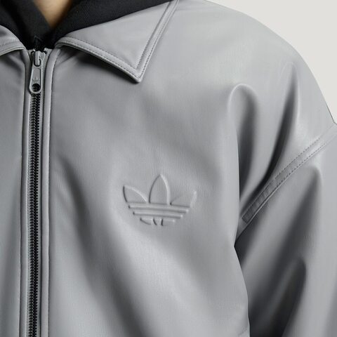 Adidas Original阿迪三叶草2025男子M SHERPA PU JKT皮衣IA7526