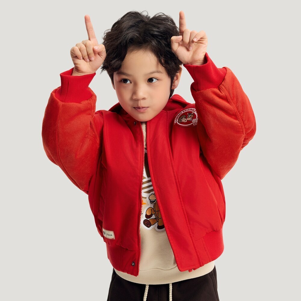 Adidas Original阿迪三叶草2025男小童LK TS PAD JKT厚棉服KS8214