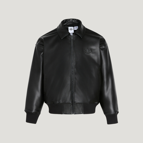 Adidas Original阿迪三叶草2025男子M SHERPA PU JKT皮衣IA7525