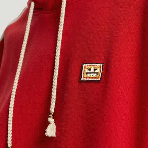 Adidas Original阿迪三叶草2025男子LNY HOODIE M针织连帽卫衣KT0646