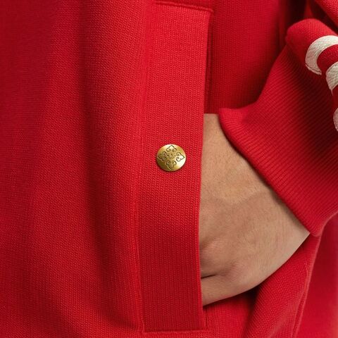 Adidas Original阿迪三叶草2025男子LNY HOODIE M针织连帽卫衣KT0646