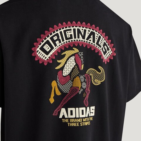 Adidas Original阿迪三叶草2025男子LNY TEE U针织无领短TKT0714